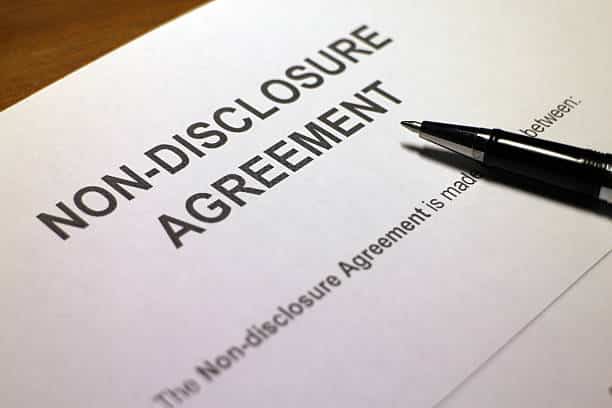 A non-disclosure agreement (NDA)
